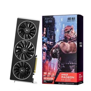 XFX RX 6600 XT 6600XT RX6600 8GB Grafikkort GPU RADEON RX6600XT GDDR6 Videokort Desktop PC Computer Game 240527