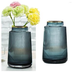 Vases Cylinder Glass Flower Vase Transparent Floral Fresh Container