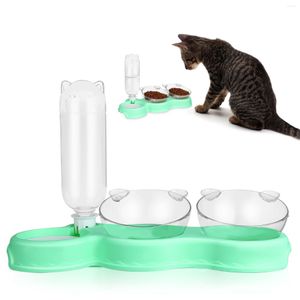 Миски Bowlscat Waterbowlpept Dog Triple Feeder Сухой мокрый приподнятый поднятый на эритуаутоматические диспенсеры.