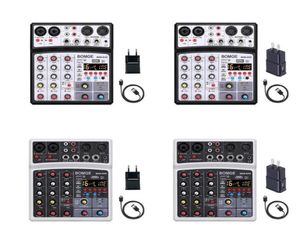 スマート電源プラグワイヤレスオーディオミキサーBluetoothCompatable Portable USB Sound Card Live Broadcast Equipment Set Anchor 4 Channel22190682