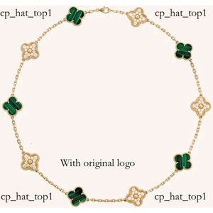 VanClef Necklace Luxury Clover Brand Fashion High Quality Gold Designer VanClef Jewelry Halsband D232