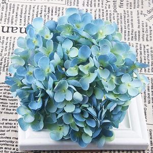 Decorative Flowers 1pc White Blue Pink Silk Artificial Hydrangea Bouquet For Wedding Party Home Decoration DIY Gifts Fake Flower 11 Forks