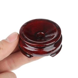 Natural Wood Holder Crystal Ball Base Desktop Ornament Fixed Seat Statue Pedestal Miniature Display Stand Home Decoration