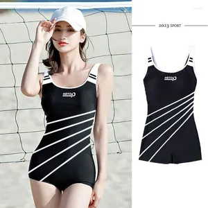 Women's Swimwear Professional Swimming Suit One Piece Small Flat Angle Quick Dried Pool Training Competition Sports Large Women