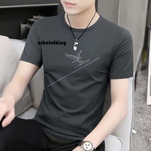 maglietta Men 2024 Nuovo Modal maschile Sale a maniche corta marca di moda estiva rotonda al collo tondo tostare top-shirt