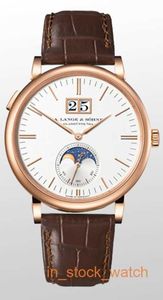 Alengey Watch luksusowy projektant Kolekcja 18K Rose Gold Księżyca Automatyczny zegarek mechaniczny męski zegarek 384.032