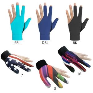 Accessories Billiard Accessories Pool Gloves Billiards Left Right Hand 3 Fingers Breathable Billiards Glove for Snooker Cue Sport Man Woman El