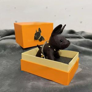 Marca de couro de moda criativo desenho animado cão -chave em cadeia de bolsas de gaiola de designer keychains6343713