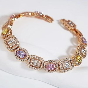 Charm Bracelets Elegant For Women Party Wedding Bijoux Trendy CZ Hand Jewelry Luxurious Female Jewelery Accessories Gifts Thkxi