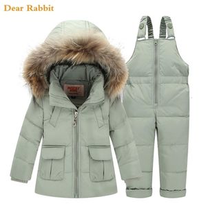 Sets Winter for Boys Coat Girls Ski Suit Children Clothing Set Baby Duck Down Jacket Pants Overalls Warm Kids clothes Snowsuit 04266522
