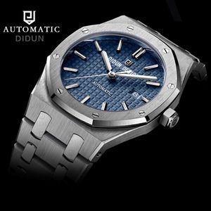 DIDUN Mens Automatic Mechanical Watches Top watches Men Steel Army Watches Male Business Wrist 205L