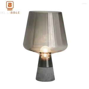 Table Lamps BLUBBLE Modern Simple Cup Lamp Northern Europe Originality LED Bulb Desk AC 90-260V Cement Glass Bedroom Bedside