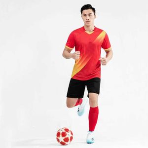 Football Jerseys New 2024 Mens Football Jersey Set Quick Drying Breathable Adult Childrens Volleyball Tight Football Suits Soccer Uniforms G240529