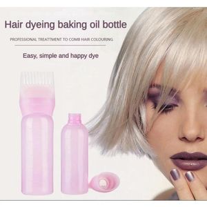 Butelki do przechowywania 1PCS 120 ml farbowanie włosów butelka butelka plastikowa farbowanie szampon do oleju grzebieni szczotka narzędzia kolorowanki