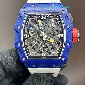 Richamills Watches RM Tourbillon Na rękę Richamills/Rm Męski zegarek RM 35-03 Blue Fibre Automatyczne 43 49 mm Pełny zestaw 23 lata Nieużywany WN-GBWL