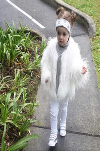 Autumn Winter Fur Jackets For Girls Princess Coat Waterfall Baby Girl Faux Fur Coat Fashion Kids Jackets Children Outerwear LJ20112627678