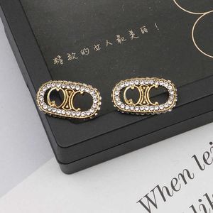 Unique design Celins classic earrings do not fade Earrings Full Diamond Fashion Light Luxury Jewelry 1KQA