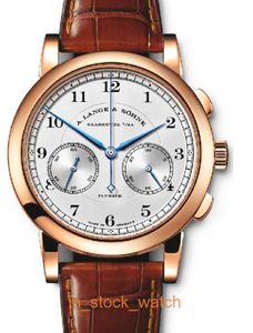 Alengey Watch Luxury Designer Collection 1815 18K Руководство из розового золота Mechanical Mens Watch 402.032
