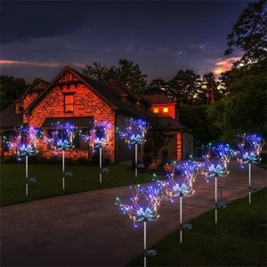 LED LUZES DE FIREWORK SOLAR LUZES DE FEIRO ABAIO DE FEIRO ABREAÇÃO 90 150 LEDS LIGHT String Garden Lawn Street Christmas Decoration 201212 2368