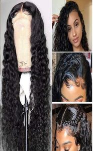 Deep Loose Preplucked Spets Frontal Wig Human Hair Wigs With Baby Hair Water Front Wig Body Straight Curly1391314