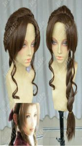 Final Fantasyaerith Gainsborough Brown Long Braids Cosplay Wig 4437305