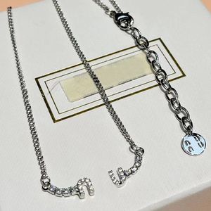 Crystal Letter Pendants Designer Neckalces Brand Jewelry Necklace Chain Vogue Men Women 18k Copper Choker Pendant Wedding Jewelry Gifts