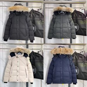 Vinterjackor Wyndham Parka Down Jacket Fourrure Down päls stora fickor Tjock jacka anka mode huva ut kläder varma parka herrar varma rockar med epaulet