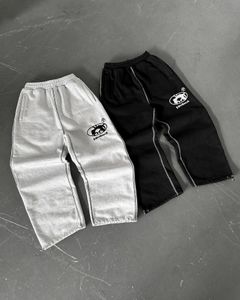 Bawełniane spodnie ładunkowe kobiety spodnie Y2K Spodnie Joggers Kobiety Hip Hop Letter Hafdery Haft Casual Pants HARAJUKU Fashion Streetwear 240521