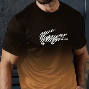 Herren-T-Shirts Sommer Herren T-Shirt-Streak-Design Casual Short Sleeve T-Shirts Outdoor Street Mode-Stufe Männlich übergroße Kleidung Z240531