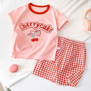 Pajamas Baby Boys Girls Summer Clothing Set Infant Clothes Suit Childrens Short Sleeve + Shorts 2Pcs Toddler Suit Kids Sport Outfits Y240530