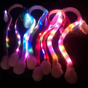 Glowing bunny hat Cartoon bunny ears with moving balloon ears celebration party supplies GD588 220M