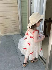 2024 Kinder GirlsSummer Sweet Dress Baby Girls Bow Prinzessin Kleider