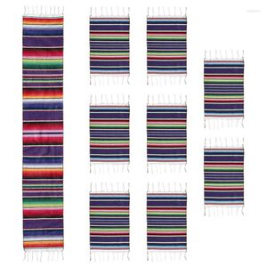 Table Mats Mexican Runner With Place Assorted Party Wedding Decorations Fringe Blanket