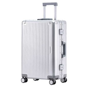 Resväskor allaluminummagnesiumlegering vagnar universal hjulbagage män och kvinnors bagage lösenord boarding case affärs q24012