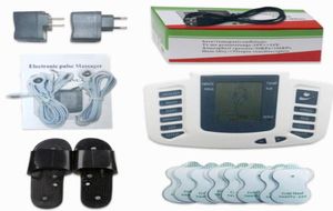 Elektrischer Stimulator Ganzkörper Relax Muskel digitaler Massagerimpulszehnakupunktur mit Therapie -Slipper 16 PCs Elektrodenpads3822786
