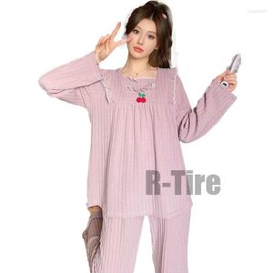 Women's Sleepwear Pajama Set Plus Size M-6XL Home Clothes Cotton Wear Pajamas Print Sleep Pijama Pyjamas Women Pyjama Eumiw