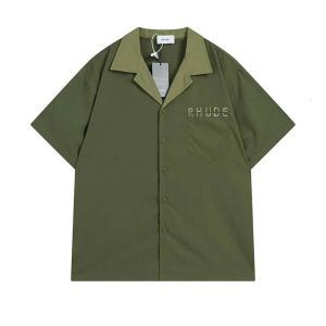 2024 MENS DESIGNER SHIRT RHUDE RHUDE MENS T SHIRT Högkvalitativ Tess Designer Casual Fashion Rhude Polo Shirt Short Sleeve Europe America Män kvinnor