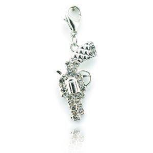 Nowy przylot moda Znakomita stop, że Rhinestone Min Gun Style Style Charms Wiselant Jewelry Akcesoria 303k