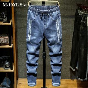 Men's Jeans Plus Size 7XL 8XL 9XL 10XL Mens harem jeans 2023 autumn new fashion casual elastic waist denim pants street clothing mens J240531
