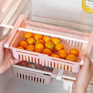 Förvaringsflaskor kök frukt mat plastlåda kylskåpslåda typ infällbart vegetabiliskt ägg