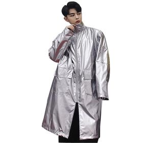 Male Hip Hop Trench Coat Raincoat Overcoat 2018 Autumn Men Streetwear Loose Fashion Casual Long Windbreaker Jacket Kaban Erkek9497079