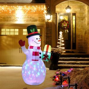Decorazioni natalizie gonfiabili Babbo Natale Night Light Figura da giardino per esterni Party Year Yemas Decor 150cm Eu Plug1 214Z