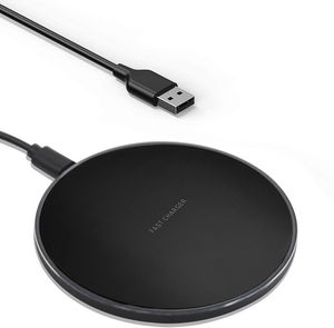 Fast Wireless Charger Charging Pad Inductive Wireless Charging Station 15 W Qi Charger with USB-C Cable for iPhone Smart Cell Mobile Ph Xaaj