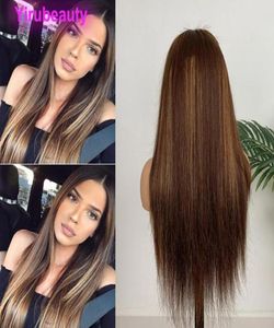 Peruvian Human Hair 4 27 Lace Front Wig Silky Straight 427 Whole 13X4 Wigs 1028inch17785962321340