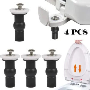 Toilet Seat Covers 4 Pack TOP FIX Hinge Hole Fixings Mechanism Well Nut Screw Rubber Back To Wall For Standard Seats