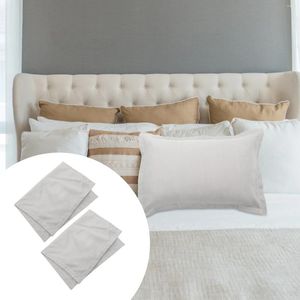 Pillow 2 Pcs Pillowcase Protector Covers Cases El King White Shams Zipped Protectors Household Bed Sofa Size