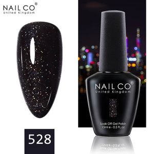 Nailco 15 ml górny żel lakier do paznokci paznokcie semipermanent lakieru UV brokat wysokiej jakości szklany sztuka do manicure 240528