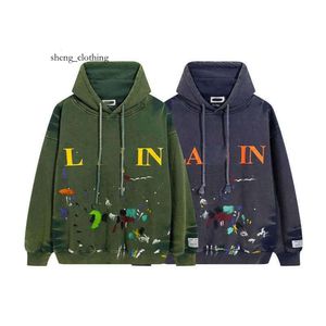 Lavines Designer Fashion Luxury Classic Joint Sweatshirt Män Kvinnor Högkvalitativ 100% Cotton Pullover Loose Hoodie Fashion Lanvis C7F5