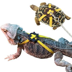 Dragon Lizard Leash Harness Turtle Tortoise Strap For Bearded Reptile Pet Chest Collar 240530