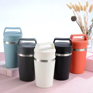Water Bottles Portable Coffee Cup 304 Stainless Steel Insulation Creative Outdoor Sports Double Cover Couples Birthday Gift
